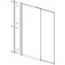 Шторка для ванны Vincea VSB-6E900CLB-L 90 см L, профиль черный матовый, стекло прозрачное