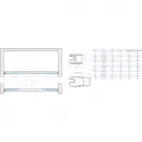 Шторка на ванну Vegas Glass Z2V Protec 175 02М 10 175 см, профиль черный матовый, стекло сатин