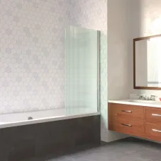 Шторка на ванну Vegas Glass EV LUX 60 08 Moru R 60 см R, профиль хром, стекло рифленое