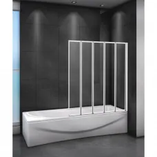 Шторка на ванну Cezares Relax RELAX-V-5-120/140-P-Bi-R 120 см R, профиль белый глянец, стекло текстурное