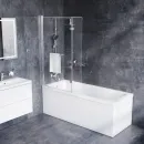Шторка на ванну Damixa Skyline DX35WBS-D7W1-150MT 80 см, профиль хром, стекло прозрачное