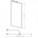 Шторка для ванны 70 см Vincea VSB-41700CL прозрачное