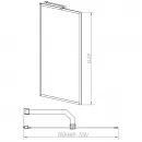 Шторка для ванны 70 см Vincea VSB-41700CLB прозрачное