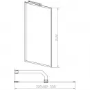 Шторка для ванны 70 см Vincea VSB-41700FLB рифленое