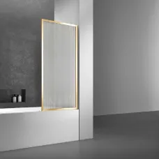 Шторка на ванну Vincea VSB-41700FLG 70 см, профиль золотой матовый, стекло рифленое