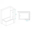 Шторка для ванны 70 см RGW SC-056-2 Screens 3511056270-11 прозрачное