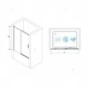 Шторка для ванны 180 см RGW SC-45-B Screens 34114518-14 прозрачное
