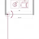 Шторка для ванны 70 см BelBagno UNO-V-1-70/150-P-Cr текстурное стекло