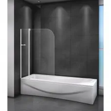Шторка на ванну Cezares Relax RELAX-V-11-100/140-C-Bi 100 см, профиль белый глянец, стекло прозрачное