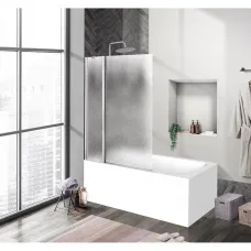 Шторка на ванну BelBagno Uno UNO-V-11-100/150-CH-CR 100 см, профиль хром, стекло шиншилла