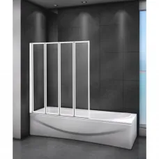Шторка на ванну Cezares Relax RELAX-V-4-100/140-C-Bi 100 см, профиль белый глянец, стекло прозрачное