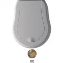 Сиденье для унитаза с микролифтом белый/бронза Kerasan Retro New 108401