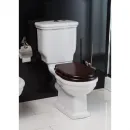 Сидение деревянное орех с механизмом Soft Close петли хром BelBagno Boheme BB115SCW-CRM