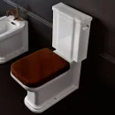 Сиденье для унитаза с микролифтом орех/бронза Kerasan Waldorf 418640noce/br
