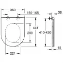 Сиденье для унитаза Grohe Bau Ceramic 39913000 с микролифтом, быстросъемное, альпийский белый
