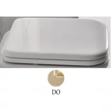 Сиденье для унитаза с микролифтом белый/золото Kerasan Waldorf 418701bi/oro