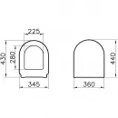 Сиденье для унитаза с микролифтом VitrA Zentrum 94-003-009