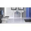 Сидение деревянное орех с механизмом Soft Close петли золото Cezares Laredo CZR-165W-S-G