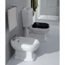 Сидение деревянное орех с механизмом Soft Close петли золото Cezares Laredo CZR-165W-S-G