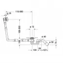 Слив-перелив для ванны Duravit 790299000001000