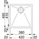 Кухонная мойка Franke Planar PPX 110-38 полированная сталь 122.0203.472