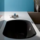 Ванна стальная Bette Lux Oval 3466-035 180x80 см, черный матовый