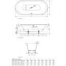 Ванна стальная Bette Lux Oval 3466-035 180x80 см, черный матовый