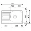 Кухонная мойка Franke Euroform EFN 614-78 декоративная сталь 101.0016.460