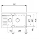 Кухонная мойка Franke Euroform EFN 651-78 матовая сталь 101.0035.407
