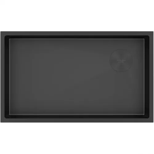 Кухонная мойка Paulmark Next-Skew PM887444-MBN 74x44 см, черный матовый
