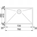 Кухонная мойка Franke Planar PPX 110-72 полированная сталь 122.0198.208