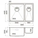 Кухонная мойка Omoikiri Taki 58-2-U/IF-IN-L нержавеющая сталь 4993768