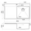 Кухонная мойка Omoikiri Akisame 86-R-IN нержавеющая сталь 4993763