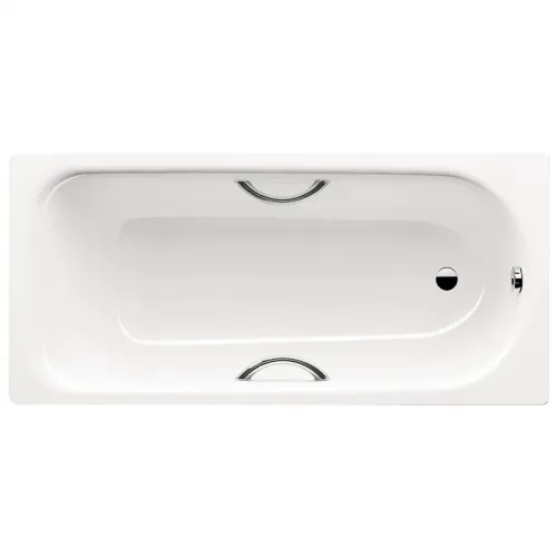 Ванна стальная Kaldewei Saniform Plus Star 333 133330003001 160x75 см, с отверстиями под ручки, антискользящим и водоотталкивающим покрытием, альпийский белый