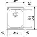 Кухонная мойка Franke Armonia AMX 610 полированная сталь 101.0021.601
