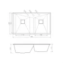 Кухонная мойка нержавеющая сталь Omoikiri Izumi 86-2