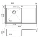Кухонная мойка Omoikiri Akisame 86-L-IN нержавеющая сталь 4993760