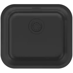 Кухонная мойка Paulmark Vello VE48-MBN 48x43 см, черный матовый