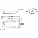Ванна стальная Roca Swing 2200E0000 180x80 см, с отверстиями под ручки, антискользящим покрытием, белый