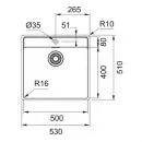 Кухонная мойка Franke Maris MRX 210-50 TL матовая сталь 127.0544.022