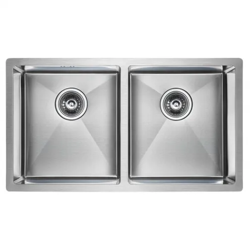Кухонная мойка Paulmark Twin нержавеющая сталь PM237844-BS