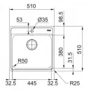 Кухонная мойка Franke Bell BCX 610-51 TL полированная сталь 101.0689.942