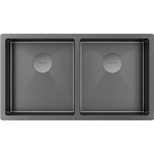 Кухонная мойка Paulmark Next PM207844-GM 78x44 см, вороненая сталь