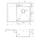 Кухонная мойка нержавеющая сталь Omoikiri Akisame 65-IN-R