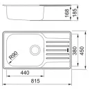 Кухонная мойка Franke Lausanne LNX 611-44 нержавеющая сталь 101.0689.948