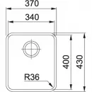 Кухонная мойка Franke Aton ANX 110-34 полированная сталь 122.0204.647