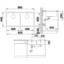 Кухонная мойка Blanco Andano 400/400-U InFino зеркальная полированная сталь 522987