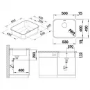 Кухонная мойка Blanco Supra 500-U полированная сталь 518205