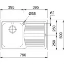 Кухонная мойка Franke Logica Line LLX 611 полированная сталь 101.0085.773