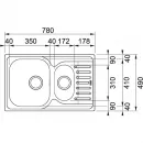 Кухонная мойка Franke Polar PXN 651-78 матовая сталь 101.0192.922